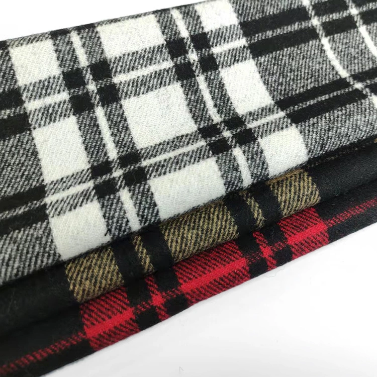 Fashion and High Quality Flannel Checks Fabric