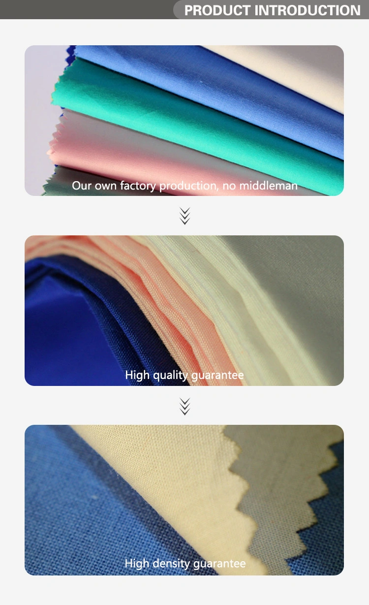 T/C Fabric Poplin/Twill/Herringbone 45*45 110*76/133*72/133*78/133*94 for Shirt/Uniform/Pocketing/Lining Fabrics