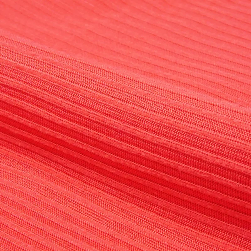Knitted 95%Polyester 5%Spandex Material DTY Rib Fabric for Jersey Tshirt