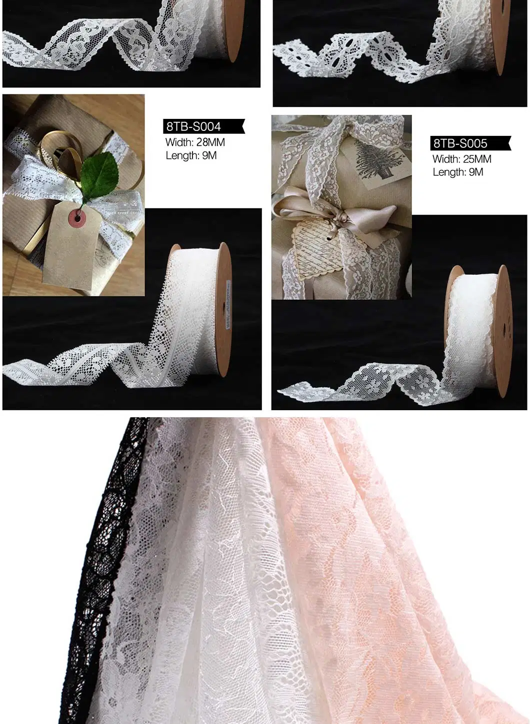 China Factory Directly Elegant Jacquard Lace Fabric for Girls′ Dress/Cheap Fabric