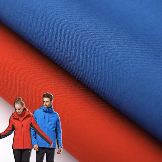 100 % Polyester, 4-Wege-Stretch, gebundenes Polarfleece, laminiertes Fleece, Softshell-Gewebe für Outdoor-Bekleidung, Wintermäntel, Daunenjacke