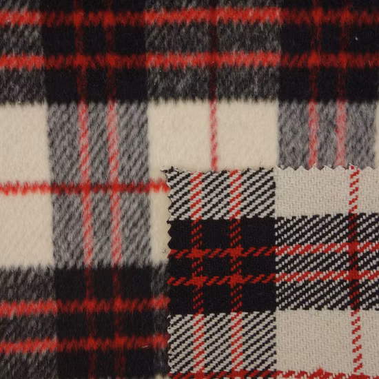 Modischer Jacquard-Stoff aus Baumwoll-Spandex mit winziger Waffel- und Karostruktur für die Wintersaison